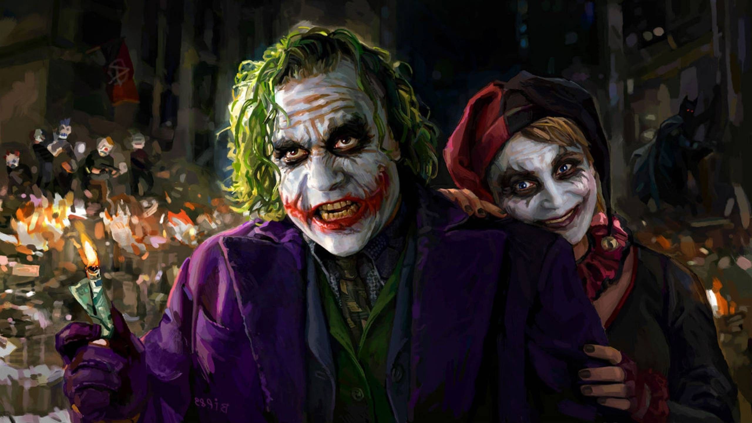 Joker e Harley Quinn insieme, 2560x1440 1440p, Desktop