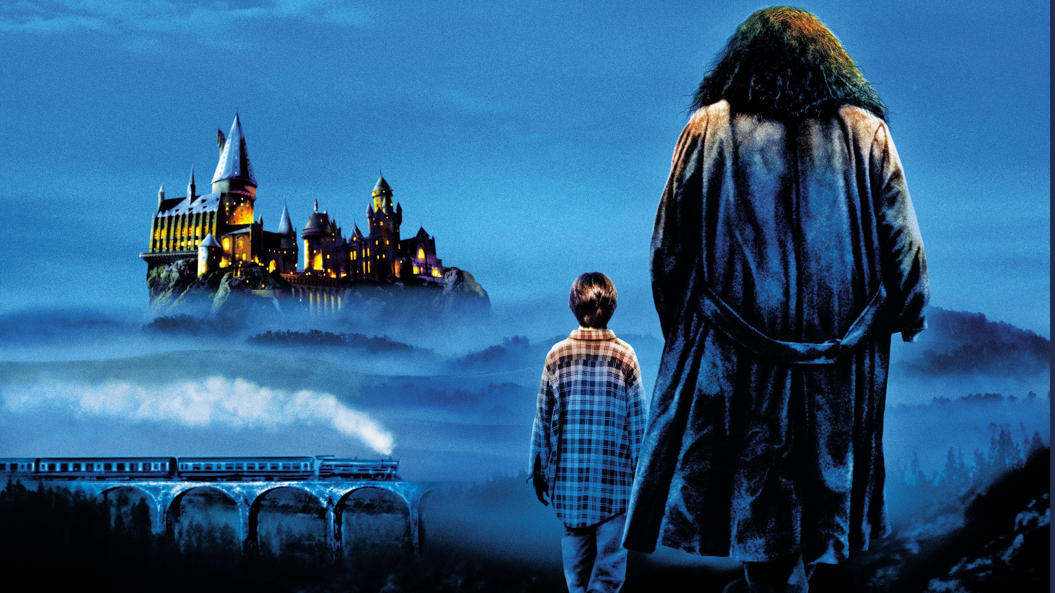 Hogwarts e Hagrid con bambino, scuola di magia, 3458x1945 2K+, Desktop