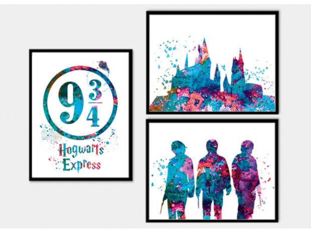 Harry Potter poster acquerello set, 1024x768 HD, Desktop