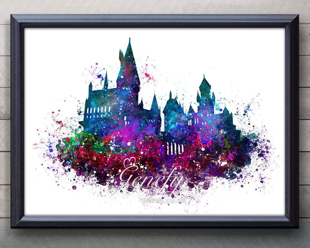 Castello Hogwarts acquerello incorniciato, 1000x800 HD, Desktop