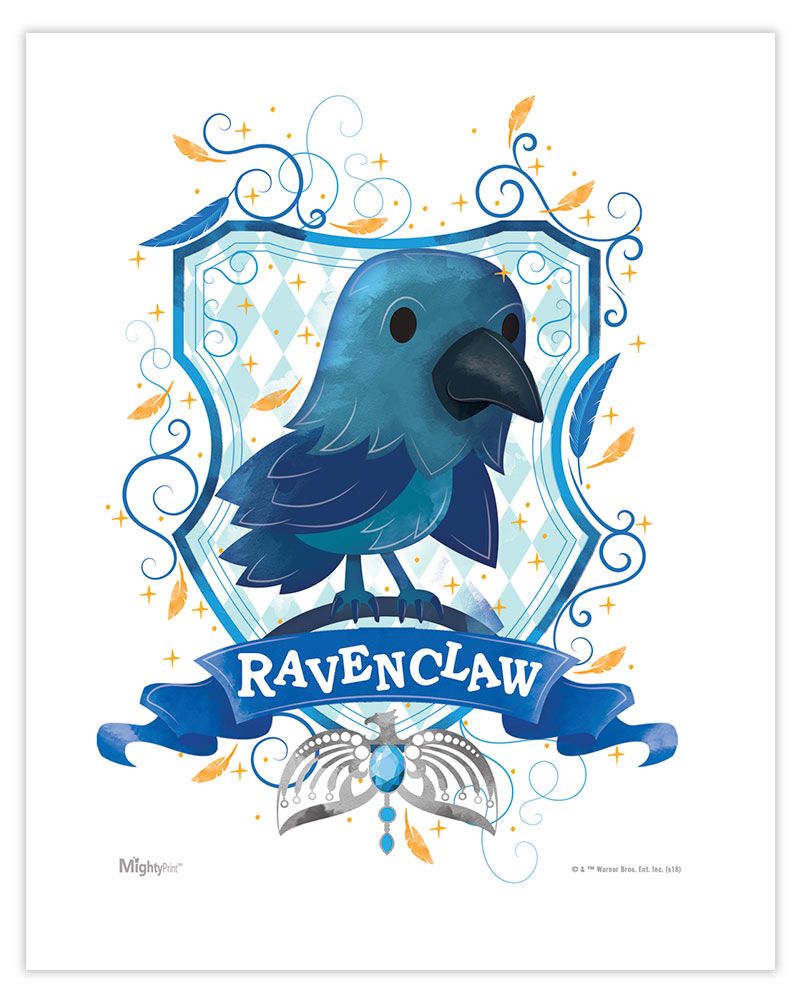 Stemma Ravenclaw acquerello con corvo, 800x1000 Full HD Verticale, Realme