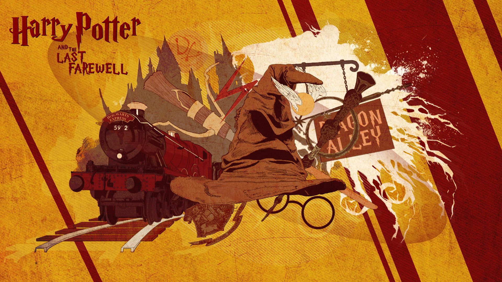 Harry Potter anime stile, tre personaggi, 1288x876 HD, PC Desktop