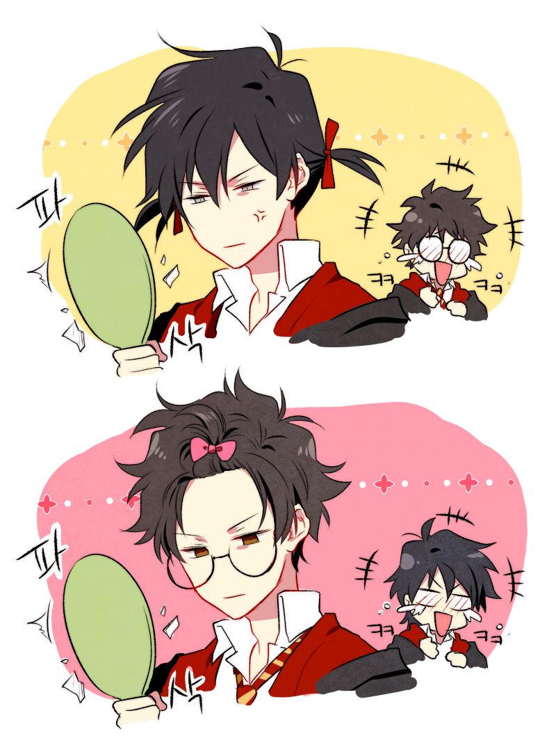 Harry Potter chibi su scopa, 736x1309 Verticale, Mobile
