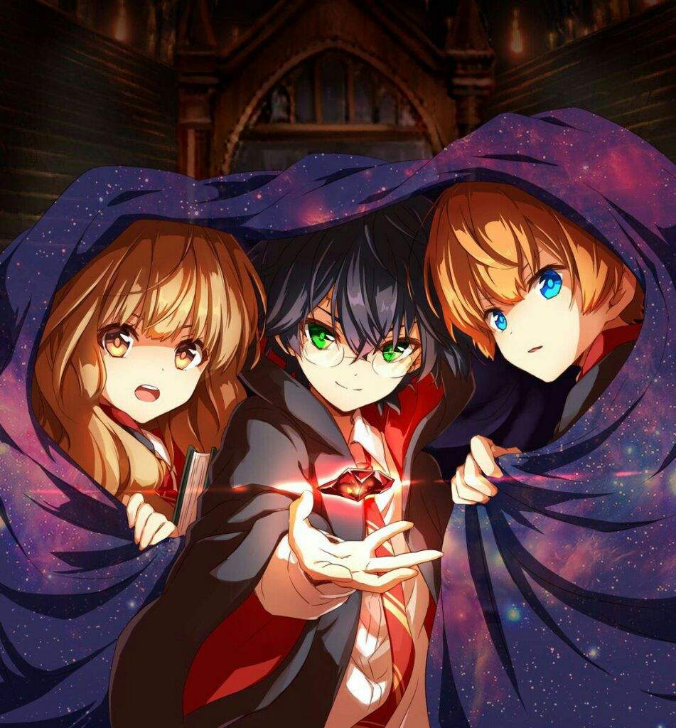 Harry Potter personaggi anime stile, mondo magico, 1920x1200 Full HD+ WUXGA, PC Desktop