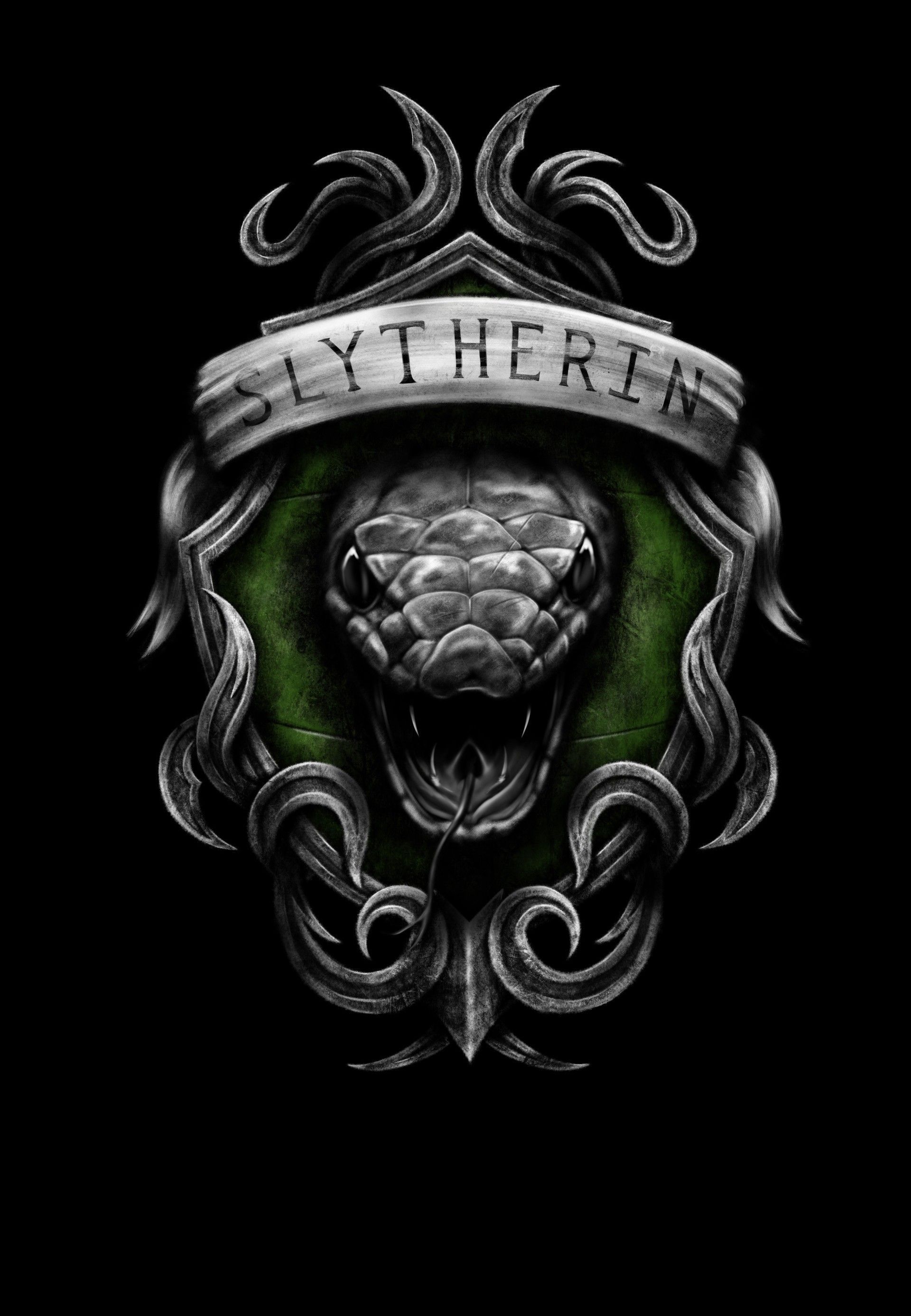 Stemma Serpeverde con serpente, 1920x2773 Verticale, Mobile