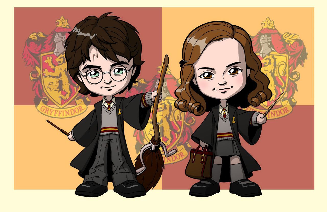 Harry Potter e Hermione cartoon, 1280x828 HD, Desktop