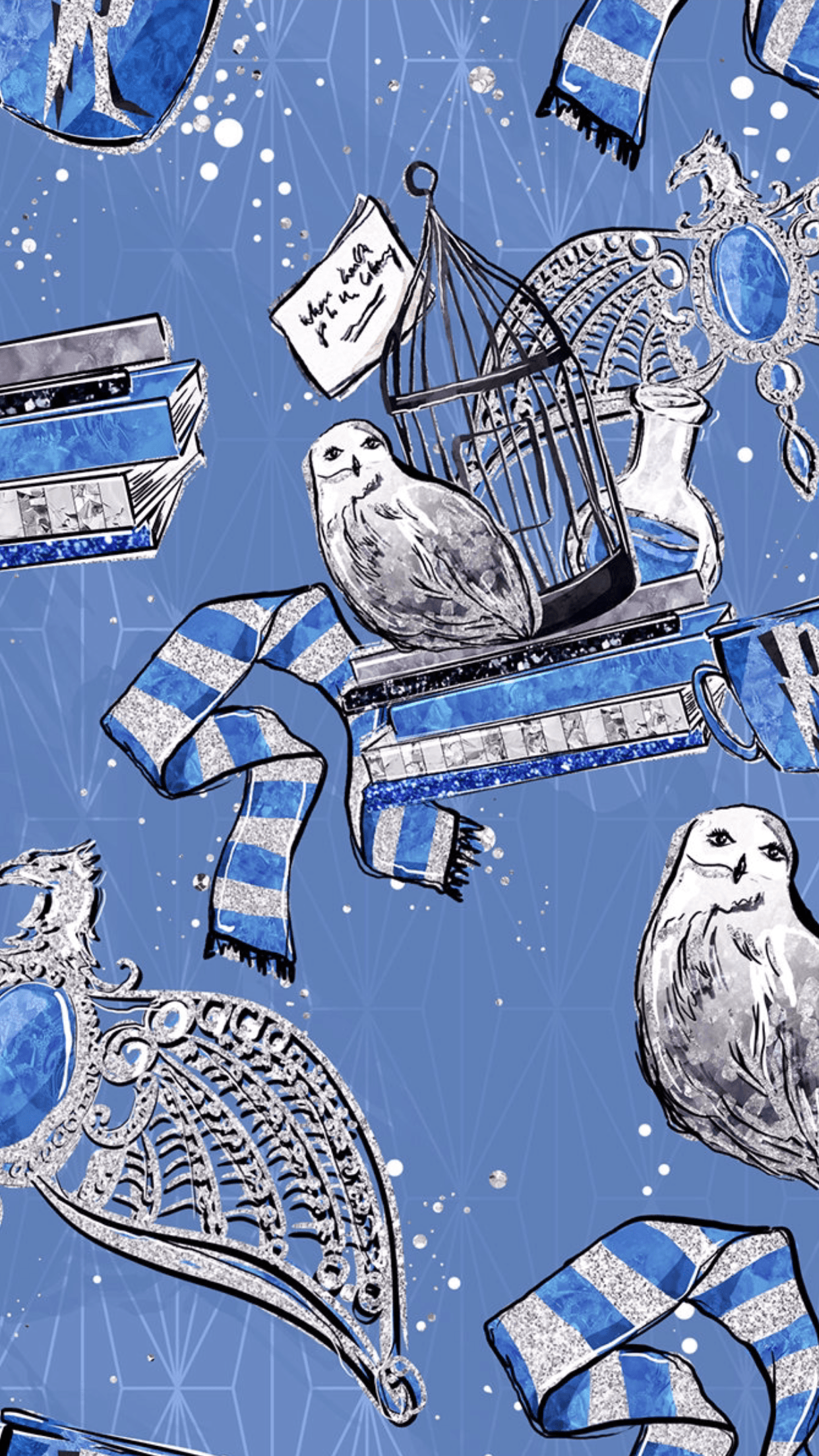 Corvonero civette e diadema, Hogwarts, 1242x2208 Verticale, Telefono