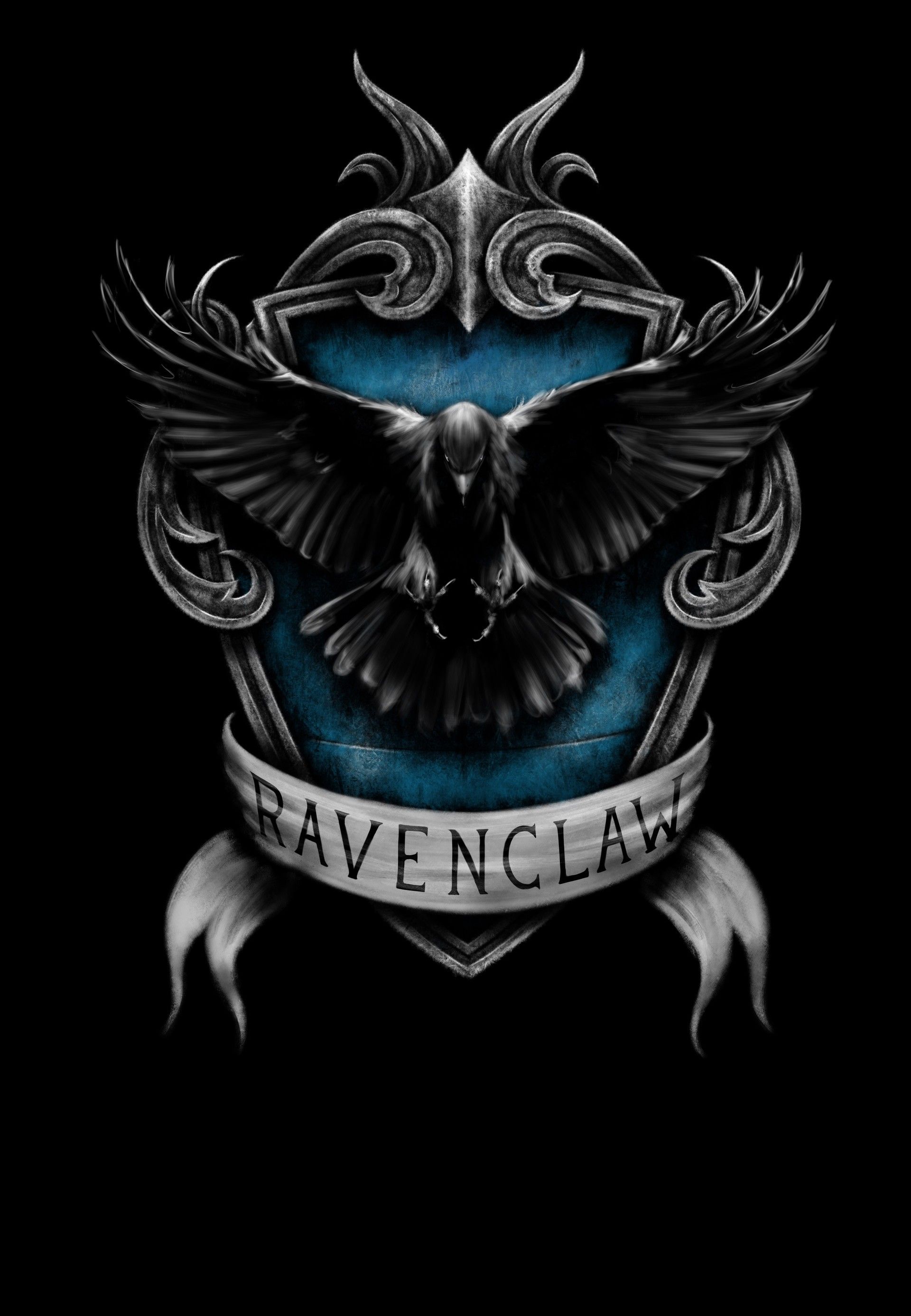 Stemma Corvonero aquila blu, Hogwarts, 1920x2773 Verticale, Mobile