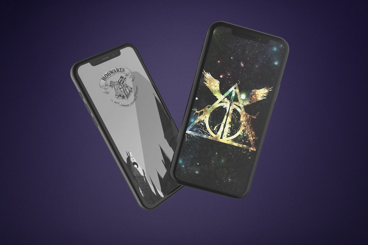 iPhone con simboli Harry Potter, 1264x844 HD, Desktop