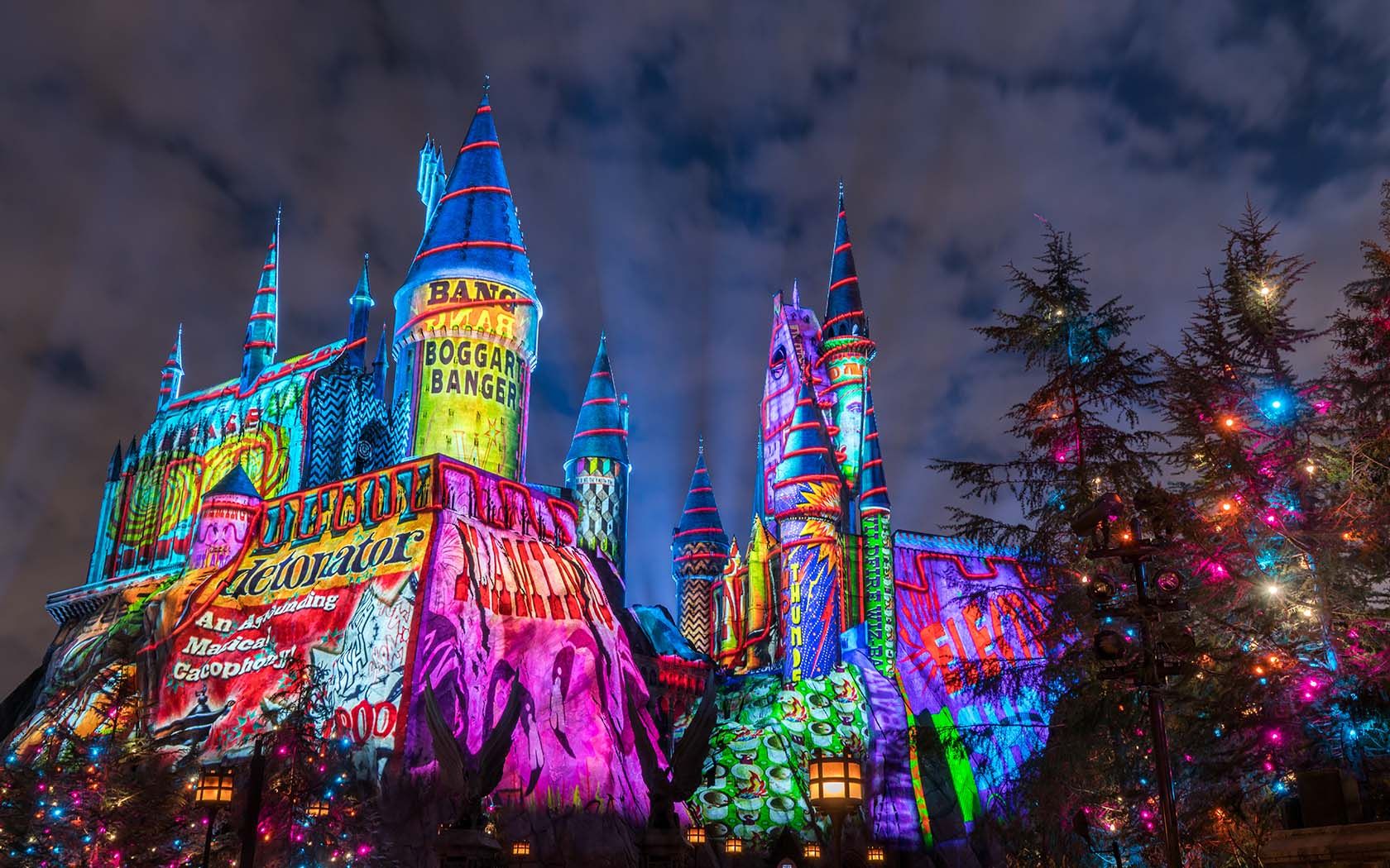 Diagon Alley notturno innevato, 1280x720 720p, Laptop
