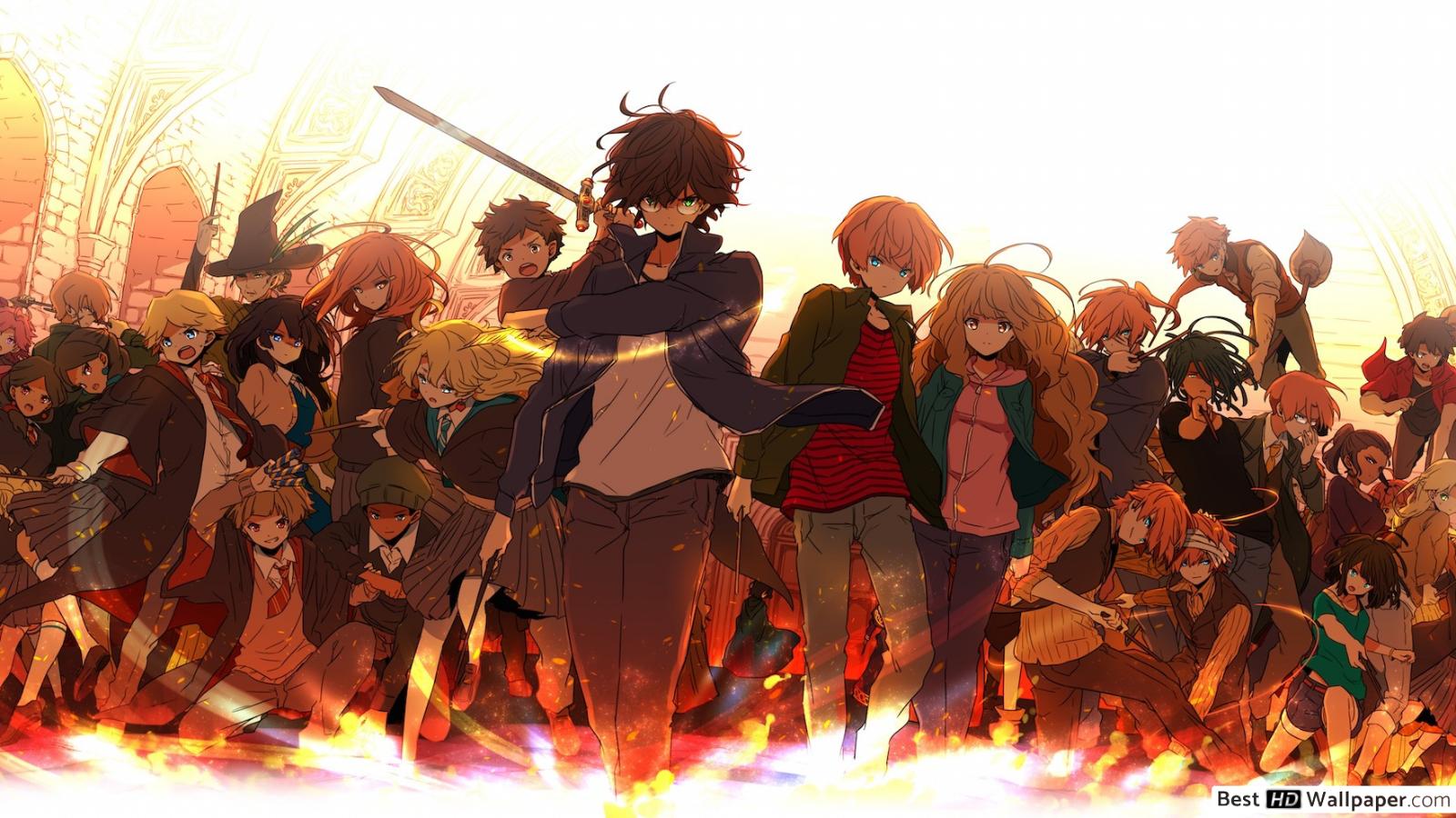 Harry Potter fan art gruppo, 1600x900 900p, Laptop