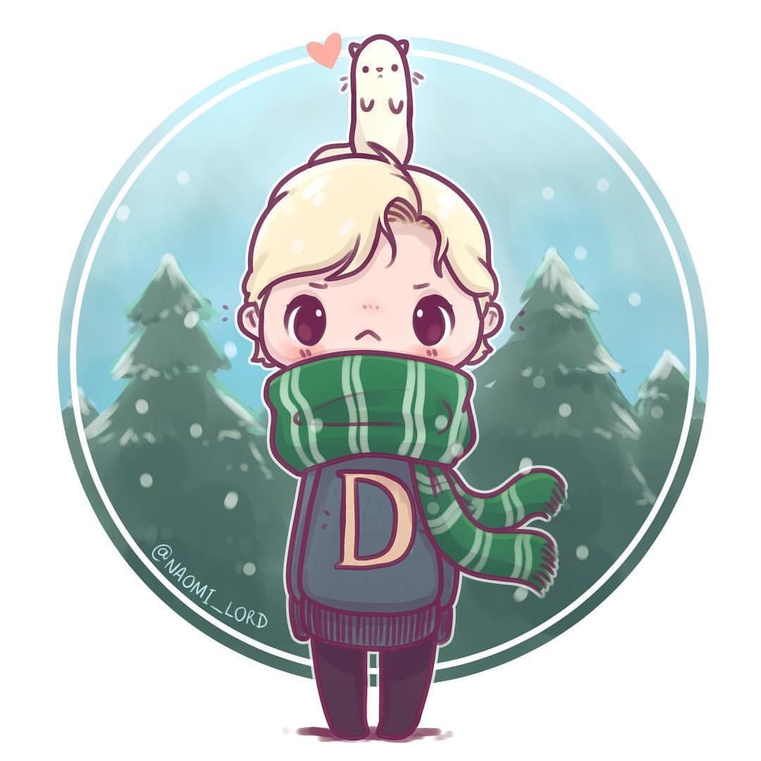 Draco Malfoy chibi fan art, 1080x1080 HD, iMac