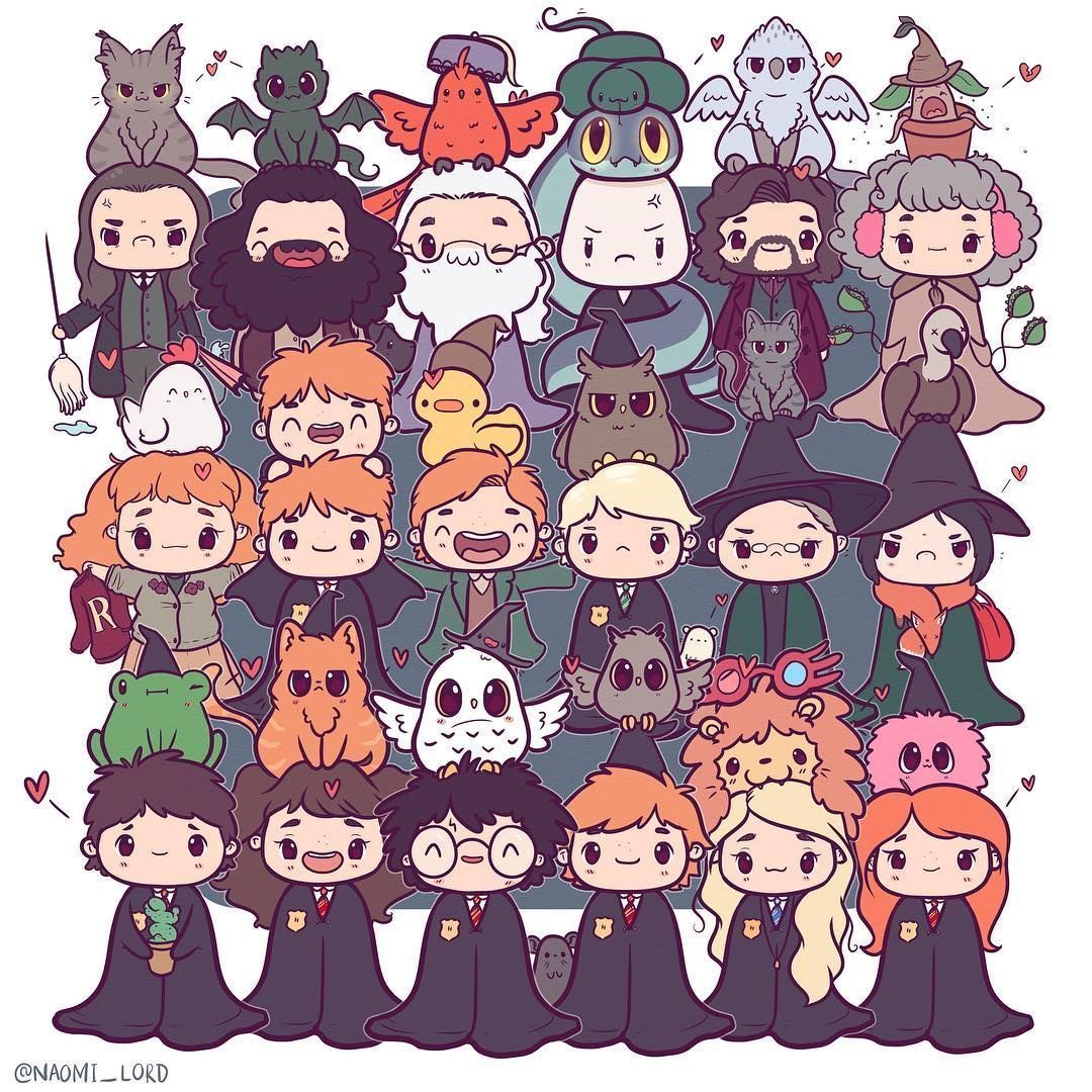 Chibi Harry Potter personaggi, mondo magico, 1080x1080 HD, Desktop