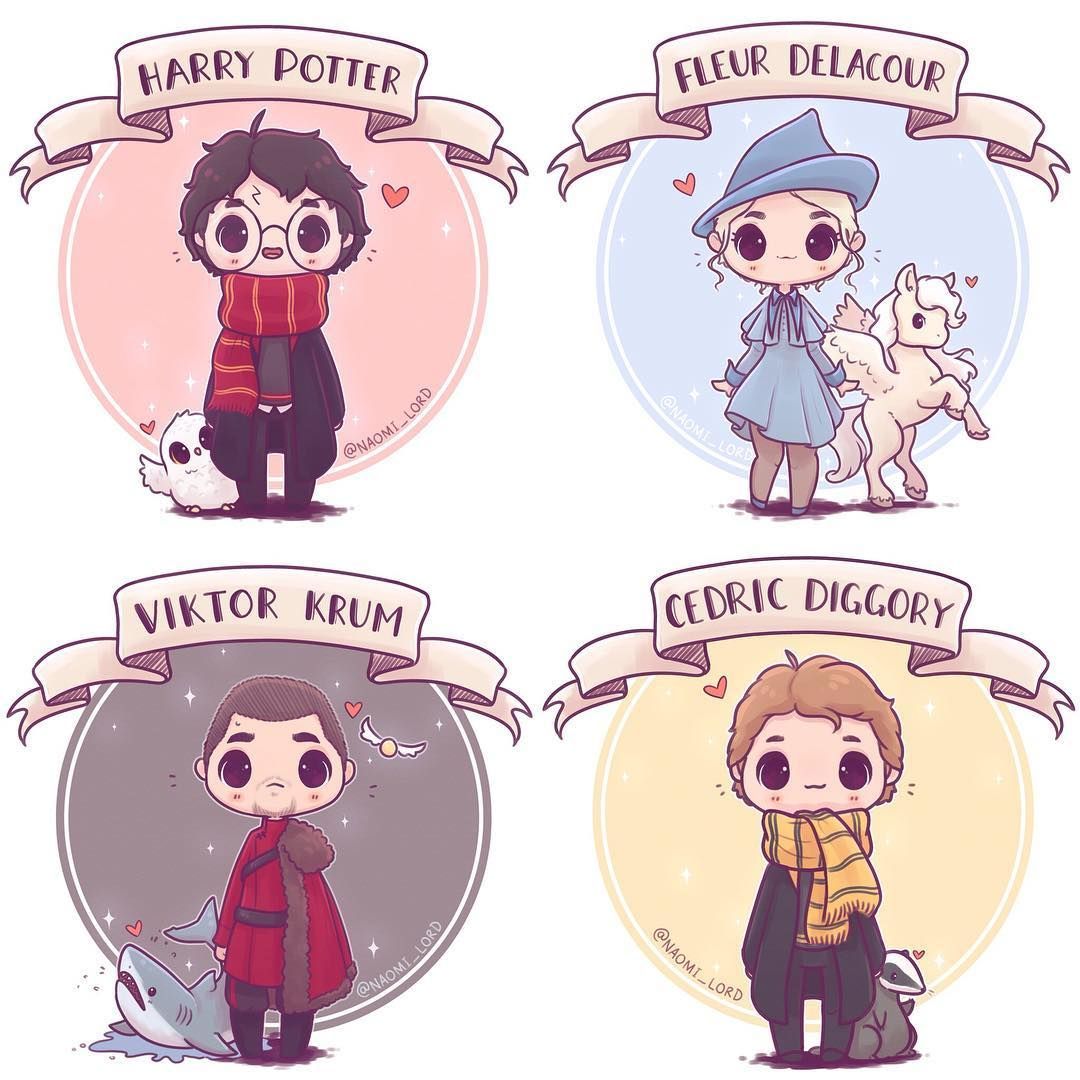 Fan art personaggi Harry Potter chibi, mondo magico, 1080x1080 HD, Desktop