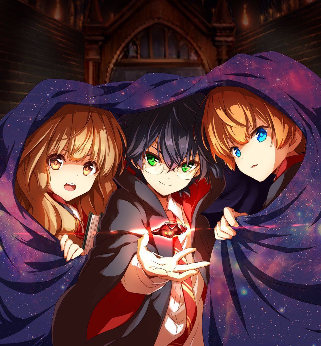 Harry Potter fan art anime, 1114x1200 Verticale, Telefono