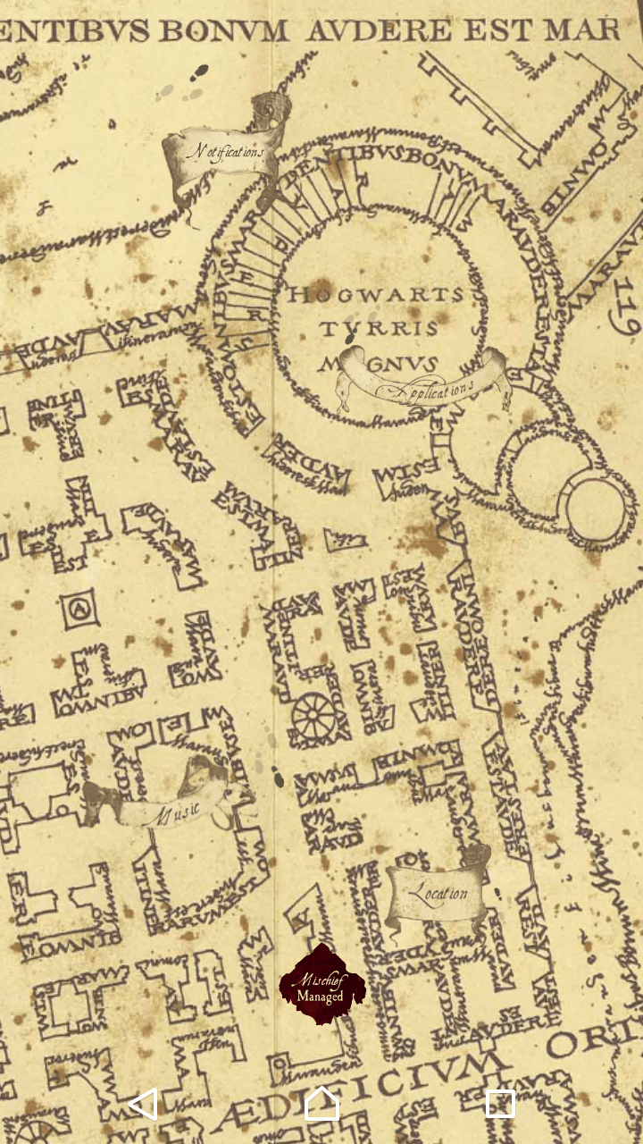 Mappa del Malandrino Harry Potter, 720x1280 Verticale, Telefono