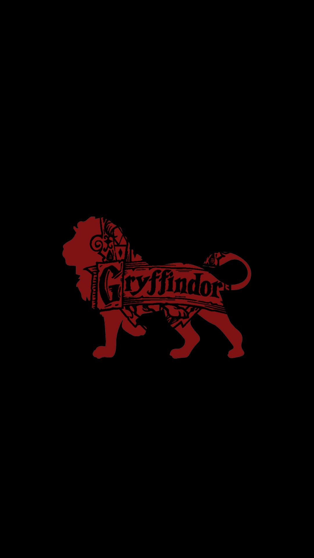 Logo leone Grifondoro rosso, 1080x1920 Verticale, Samsung Galaxy
