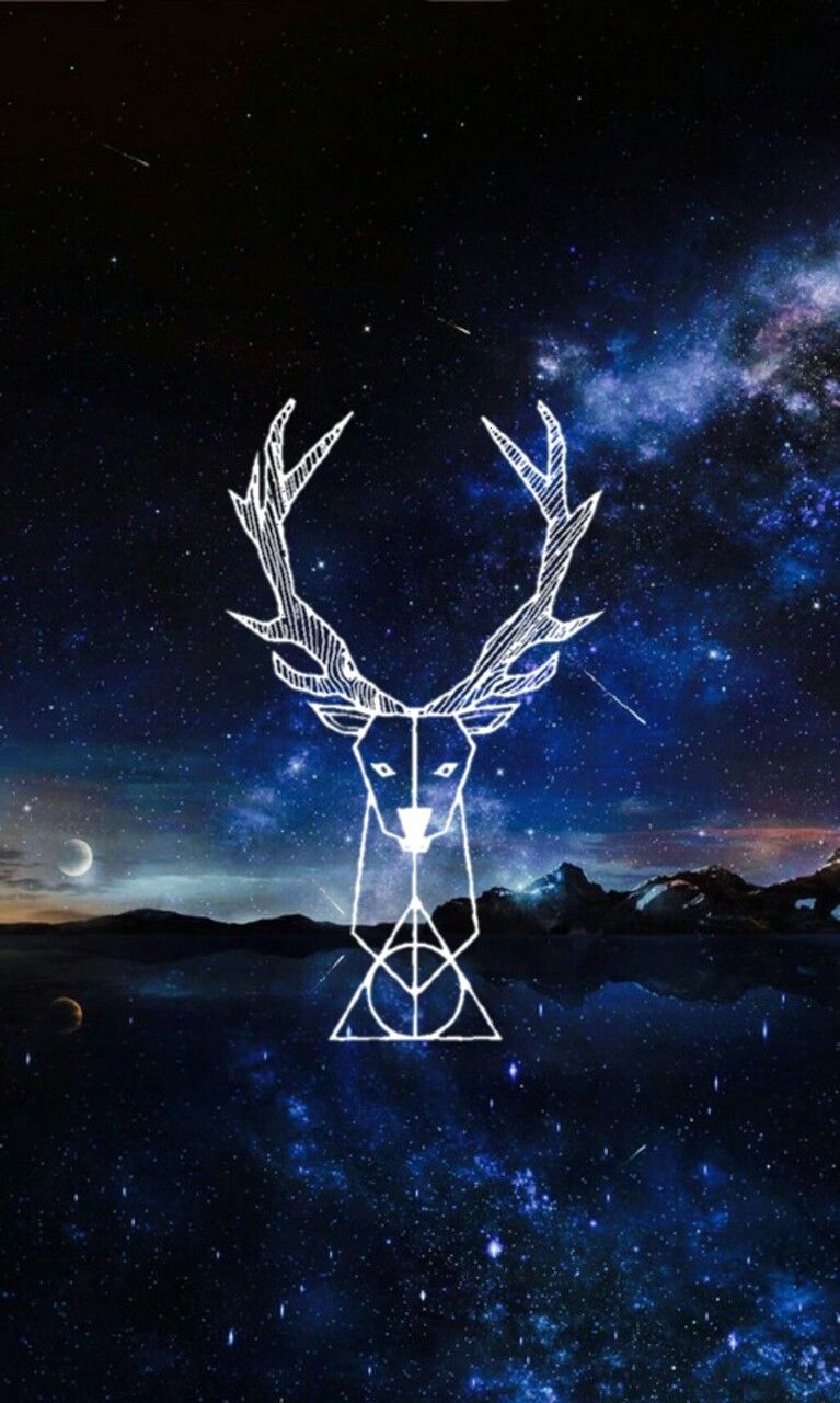 Cervo Patronus geometrico galassia, 767x1280 Verticale, Xiaomi