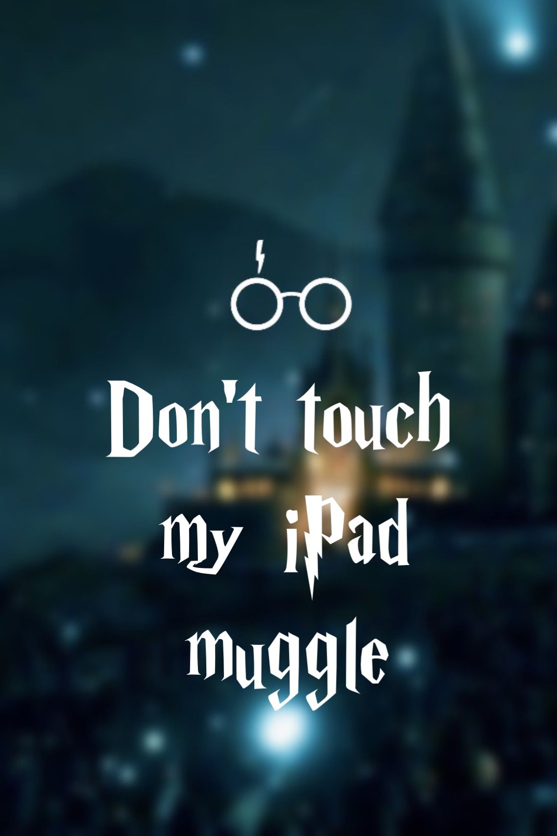 Harry Potter occhiali castello notturno, mondo magico, 1137x1706 Verticale, iPad
