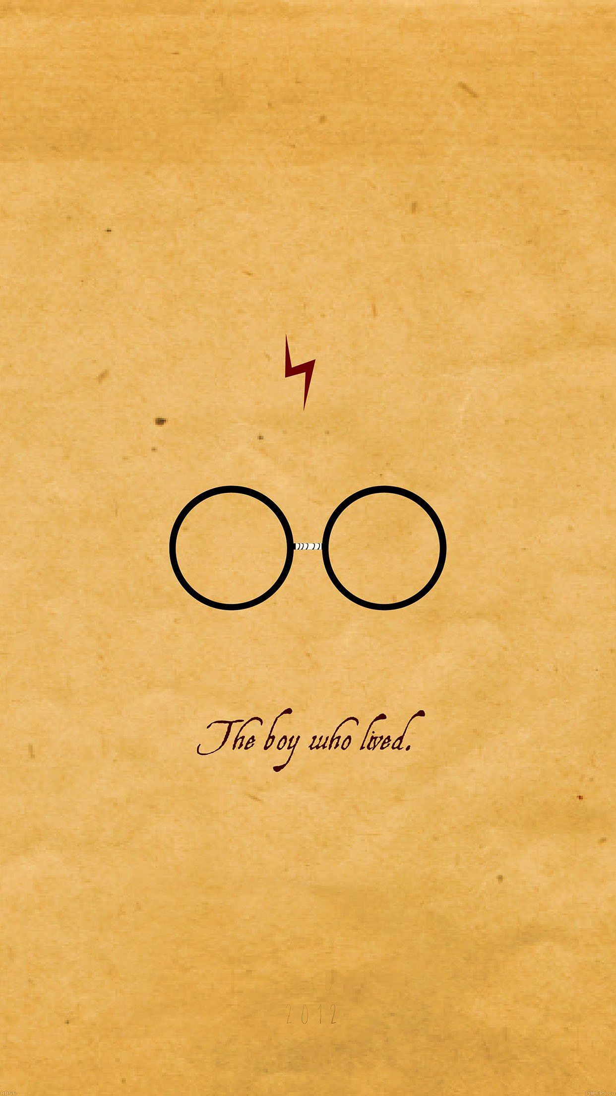 Occhiali Harry Potter minimalista, 1242x2208 Verticale, Telefono