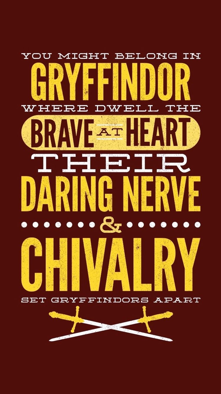Citazione Grifondoro Harry Potter, 750x1334 Full HD Verticale, Smartphone