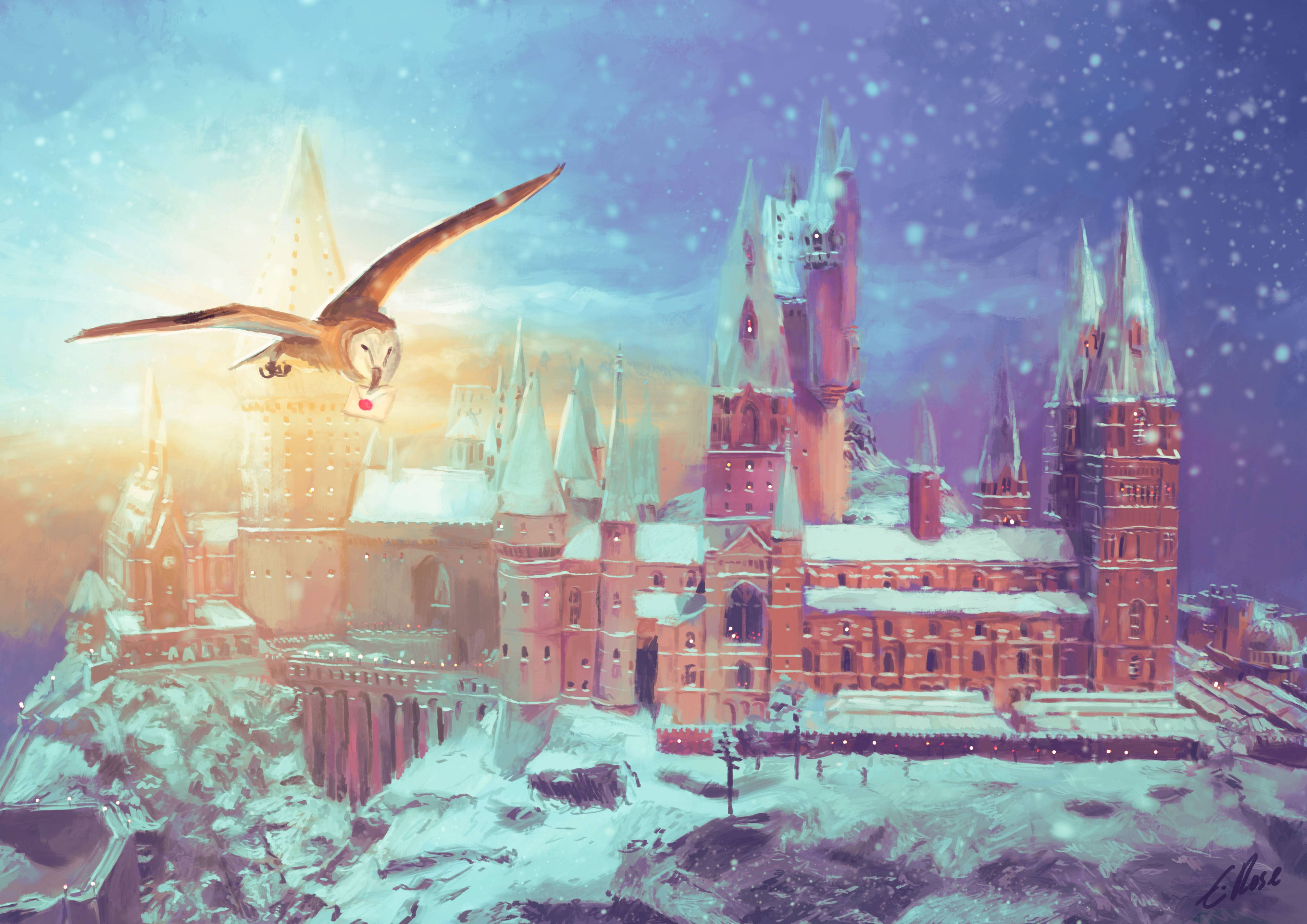 Castello di Hogwarts notturno, 2560x1440 1440p, Desktop