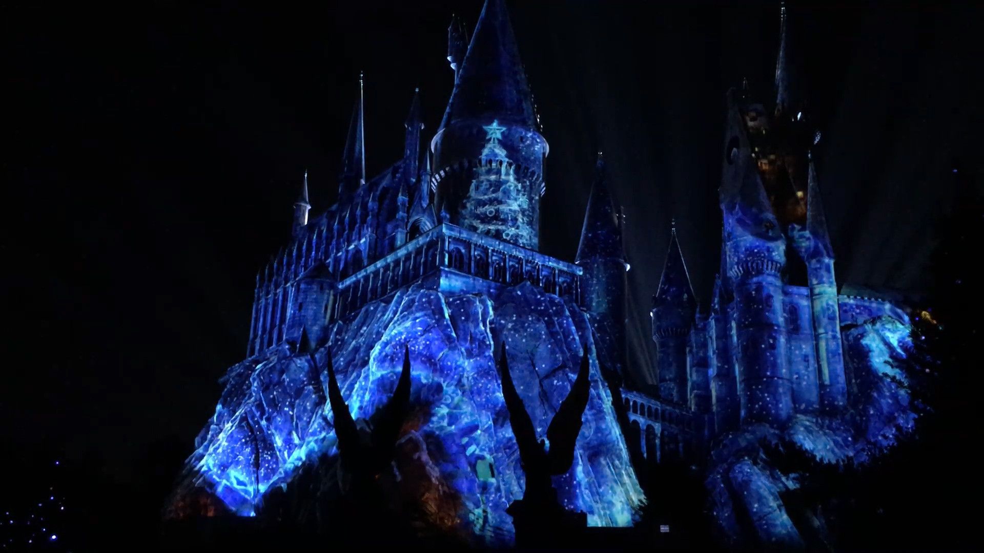Castello di Hogwarts notturno, 1920x1080 1080p, Desktop