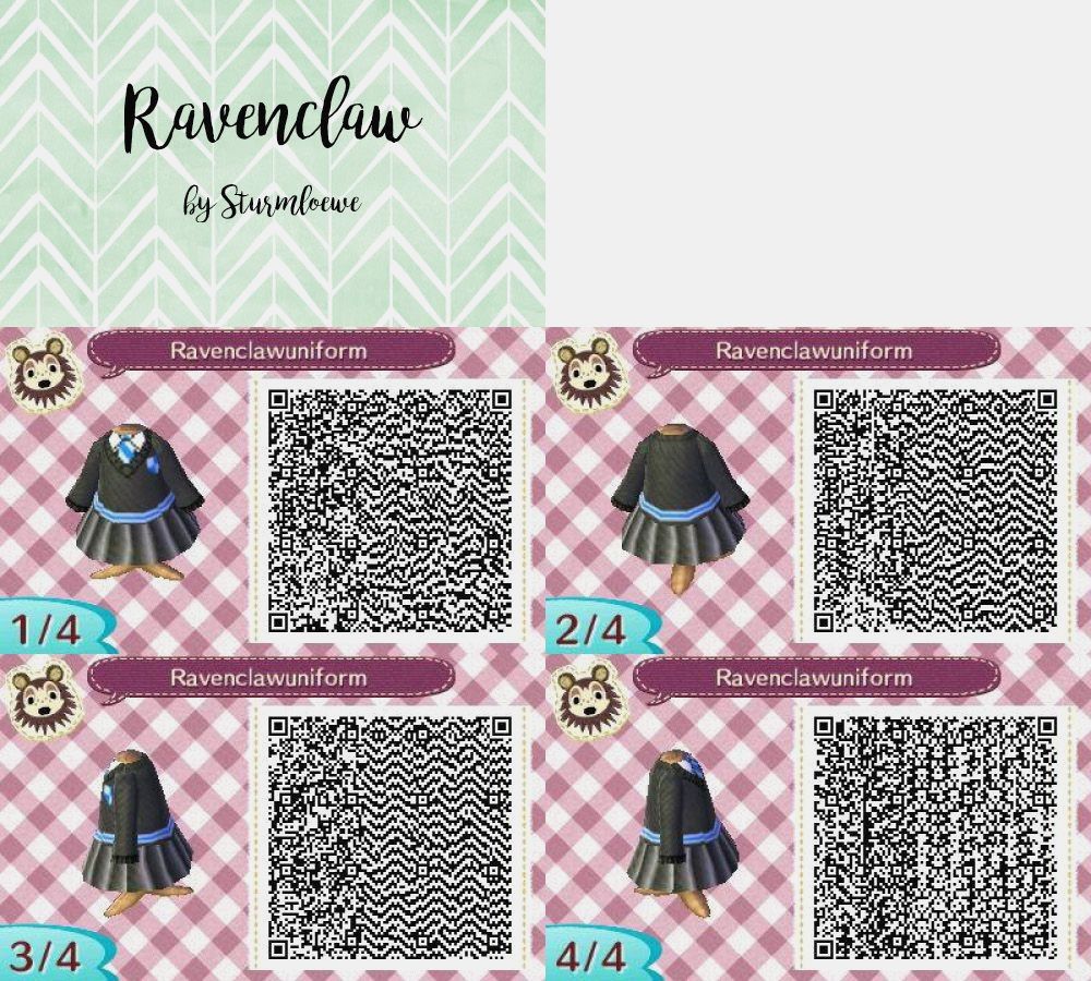 Ravenclaw uniforme codici QR Animal Crossing, 1000x900 HD, PC
