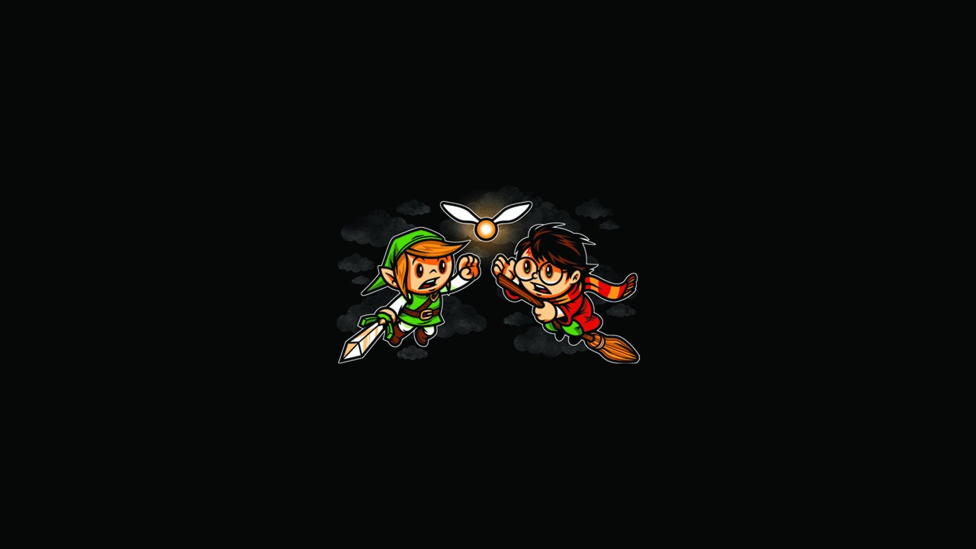 Link e Harry Potter pixel art, The Legend of Zelda, 1920x1080 1080p, Desktop