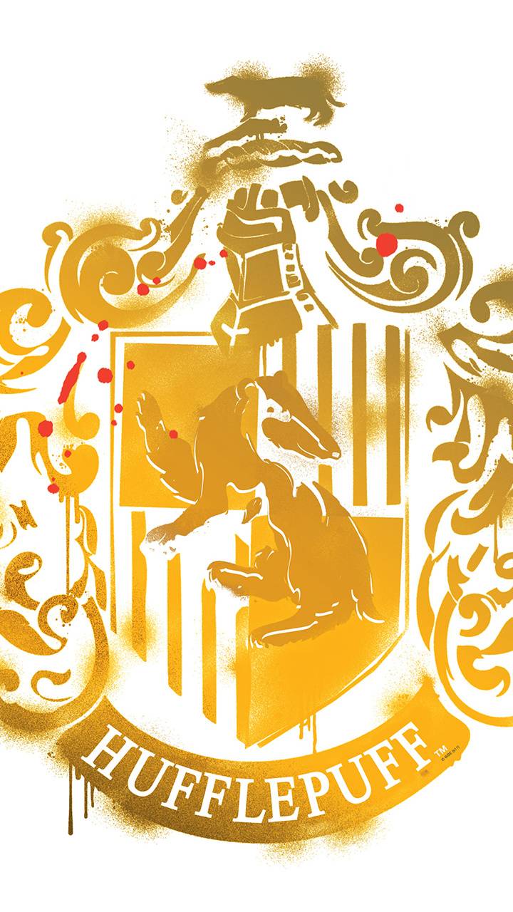 Stemma Hufflepuff dorato Harry Potter, 720x1280 Verticale, Mobile