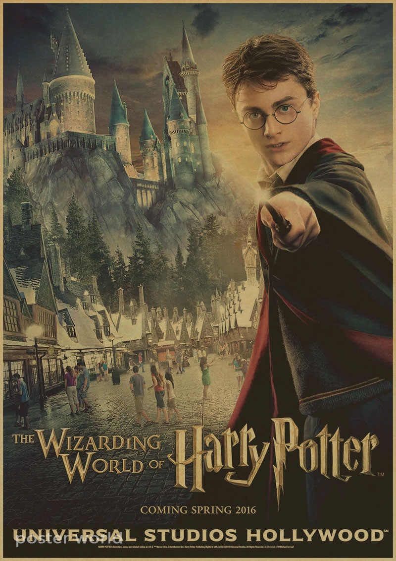 Harry Potter poster vintage Hogwarts, 800x1131 Verticale, Mobile