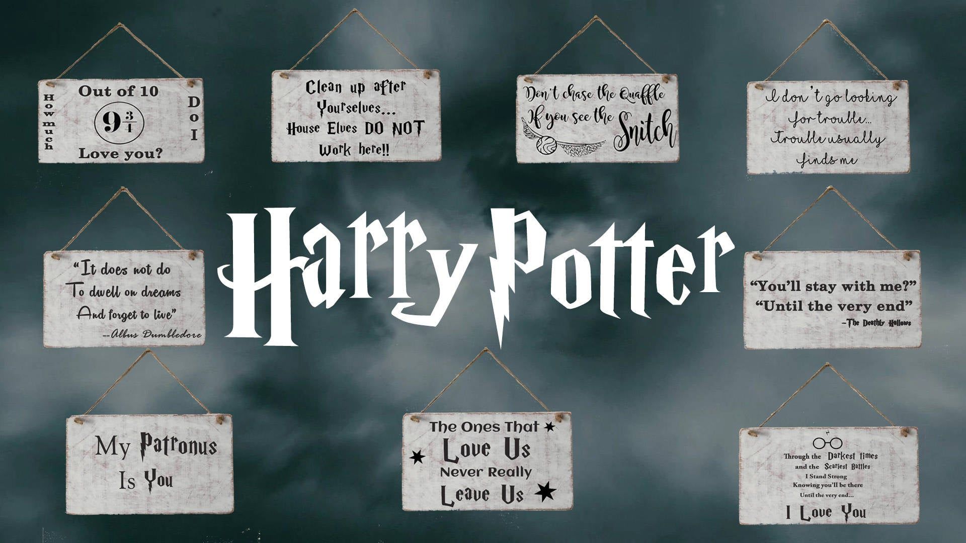 Cartelli vintage Harry Potter appesi, 1920x1080 Full HD 1080p, Laptop