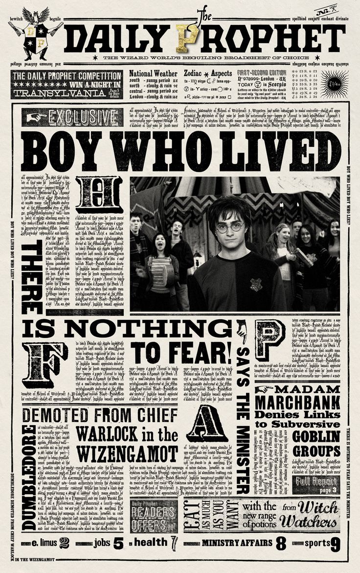 Daily Prophet Harry Potter vintage, 800x1132 Full HD Verticale, Smartphone