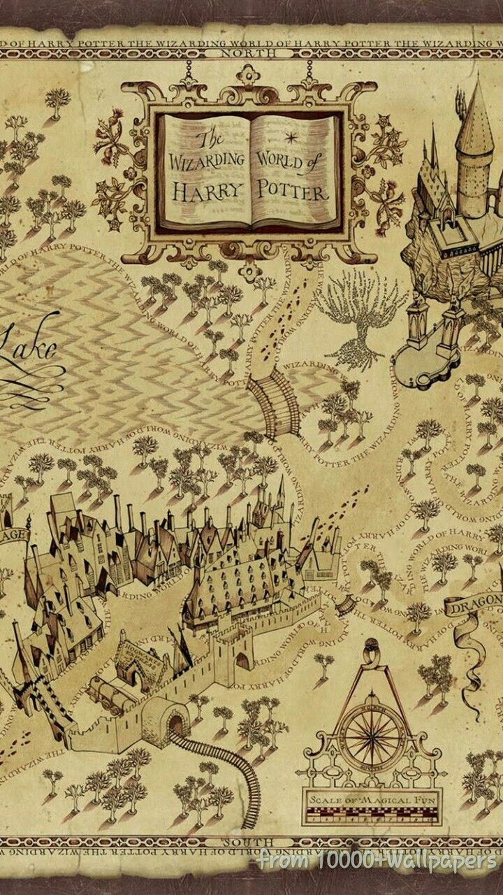 Mappa Marauder's Hogwarts vintage, 720x1280 Verticale, Xiaomi