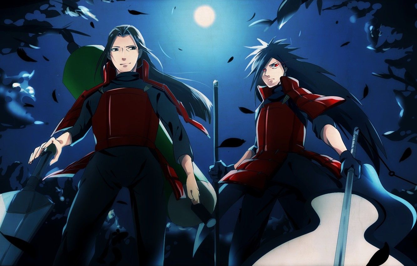 Hashirama e Madara, notte, Naruto, 1332x850 720p, Laptop