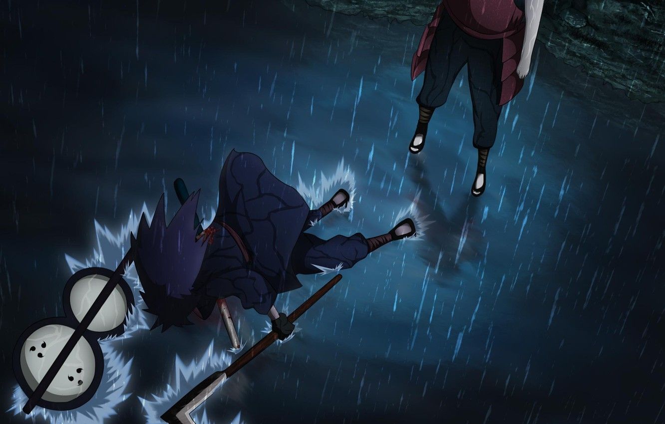 Madara Uchiha caduto sotto pioggia, 1332x850 720p, Lenovo Legion