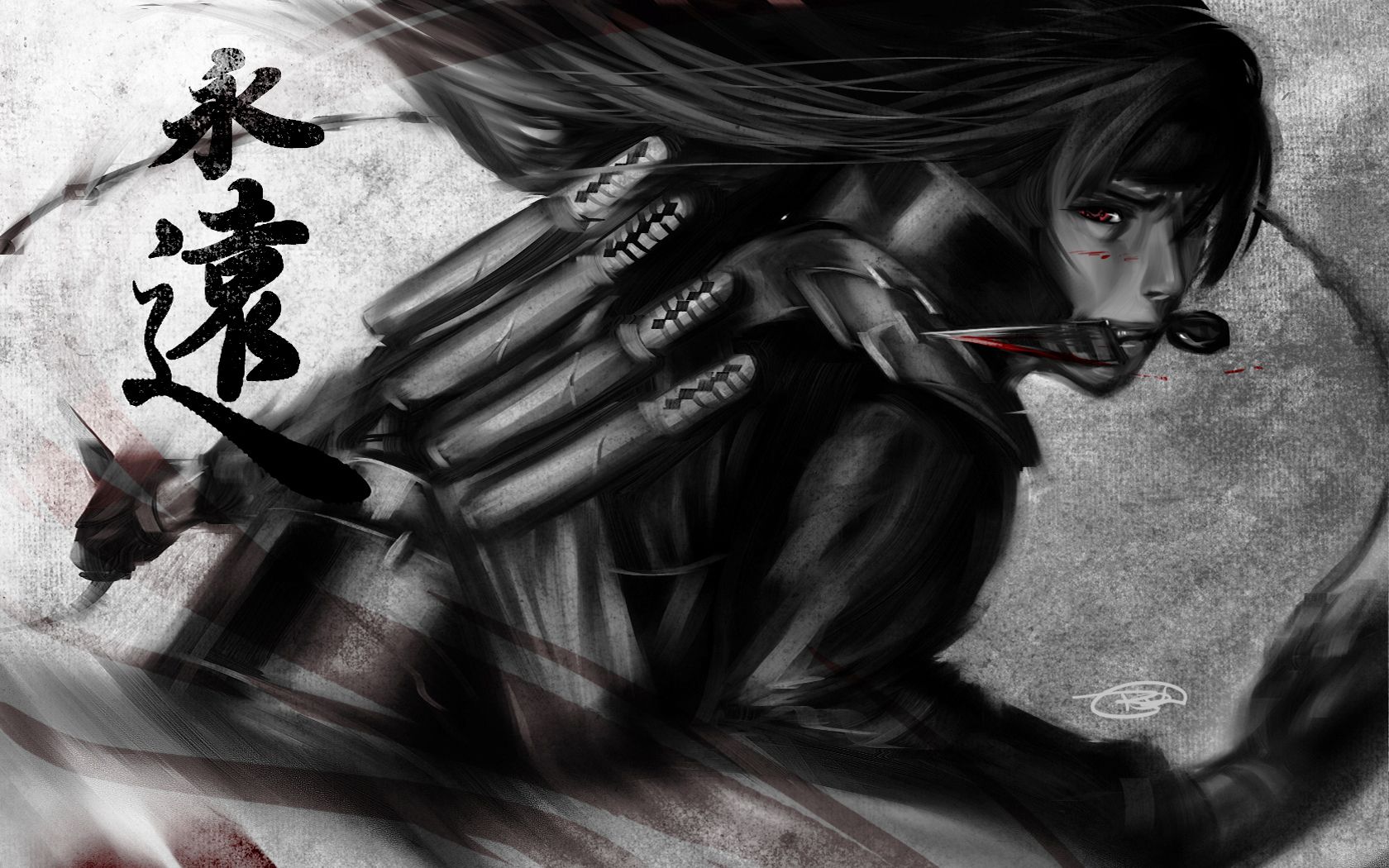 Hashirama Senju, Naruto, stile inchiostro, 1680x1050 900p, MacBook Air