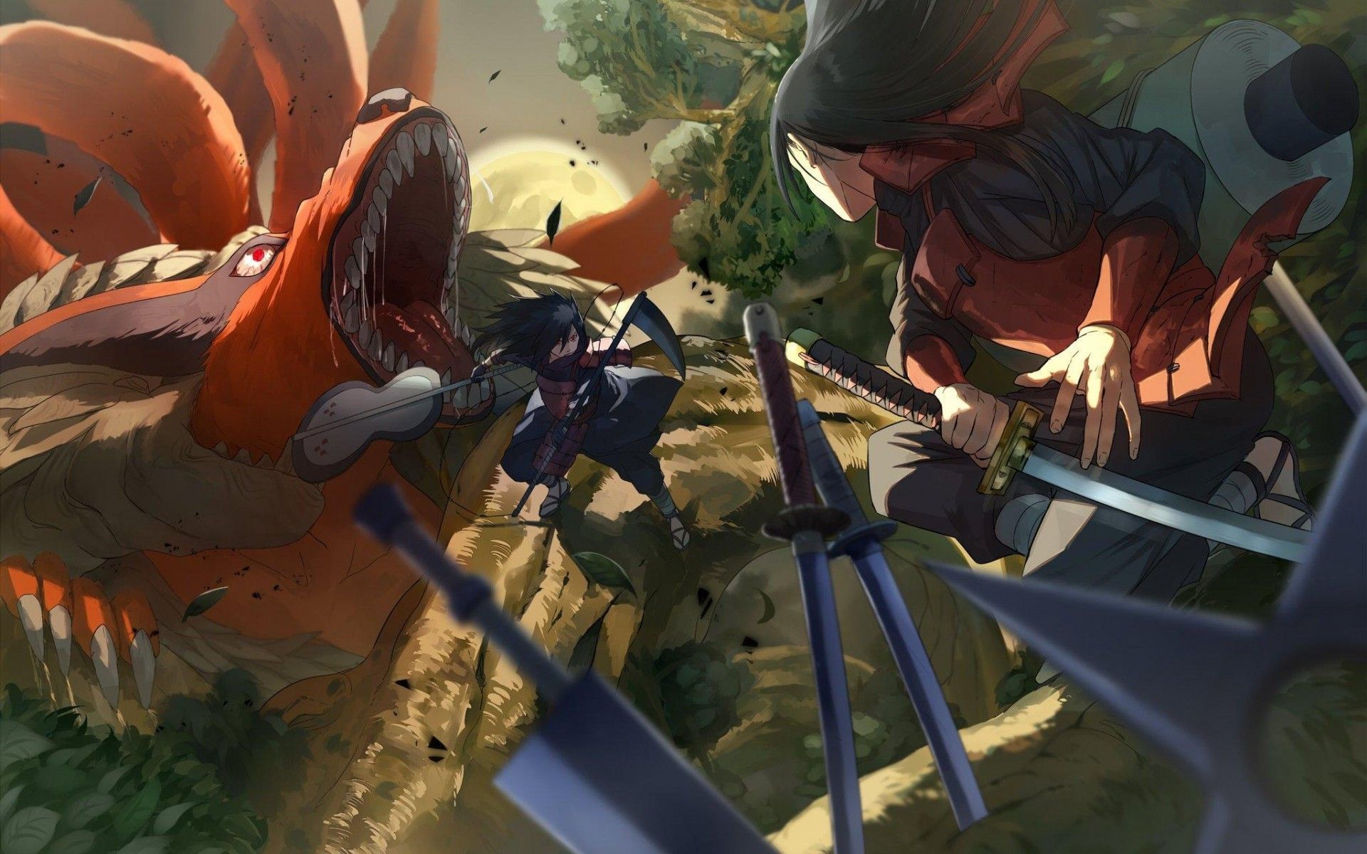 Hashirama e Madara, battaglia Naruto, 1920x1200 Full HD+ WUXGA, iMac