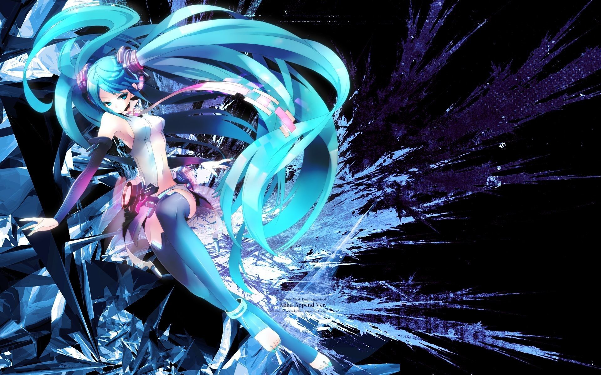 Hatsune Miku Vocaloid blu, 1920x1200 Full HD+, PC