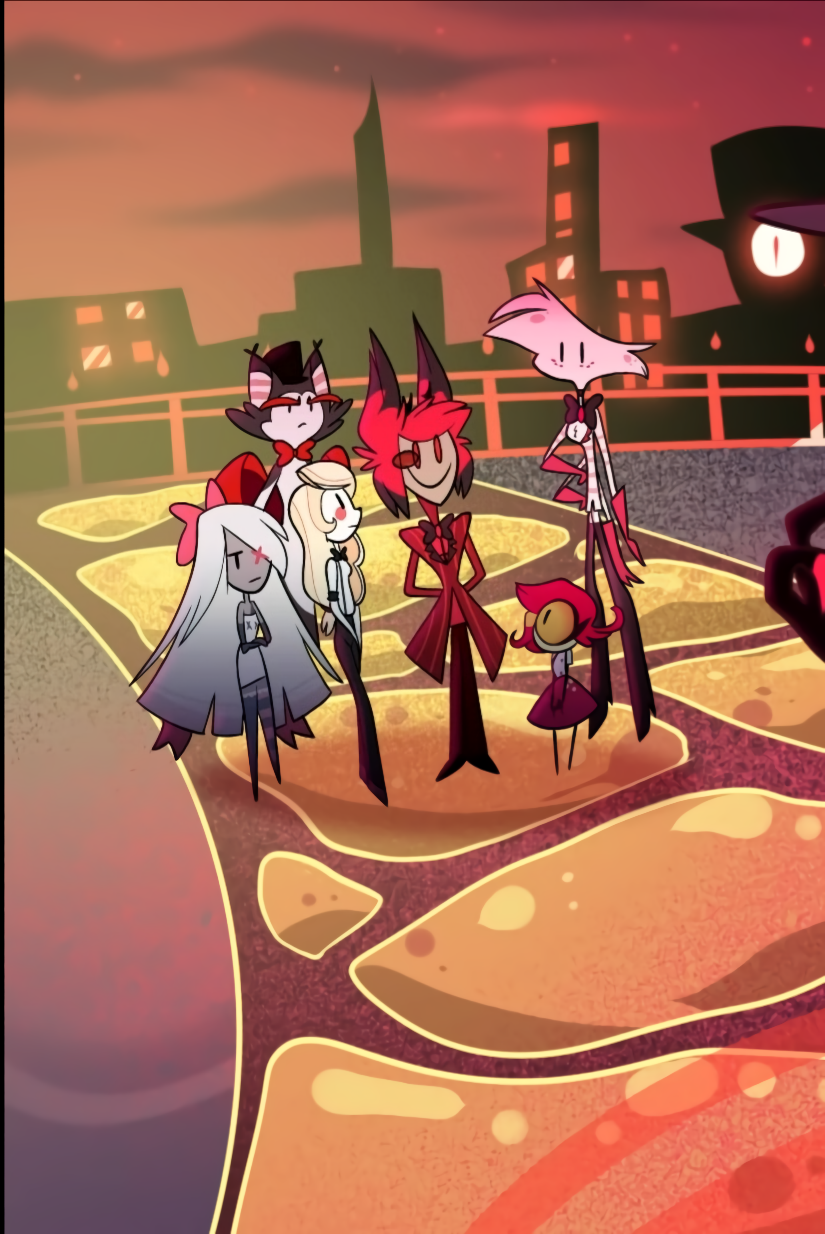 Personaggi Hazbin Hotel città, 2888x4320 Verticale, Mobile