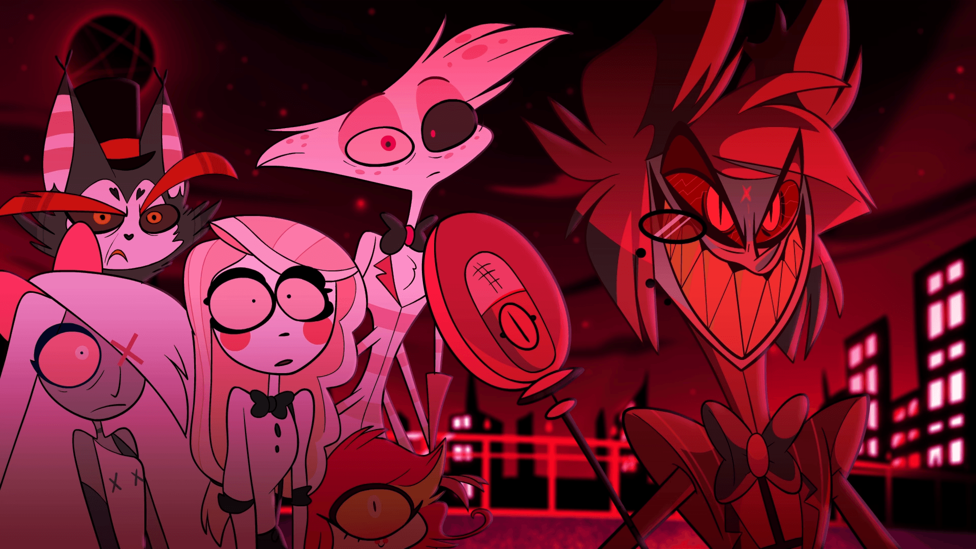 Personaggi Hazbin Hotel gruppo, 1920x1080 1080p, PC Desktop