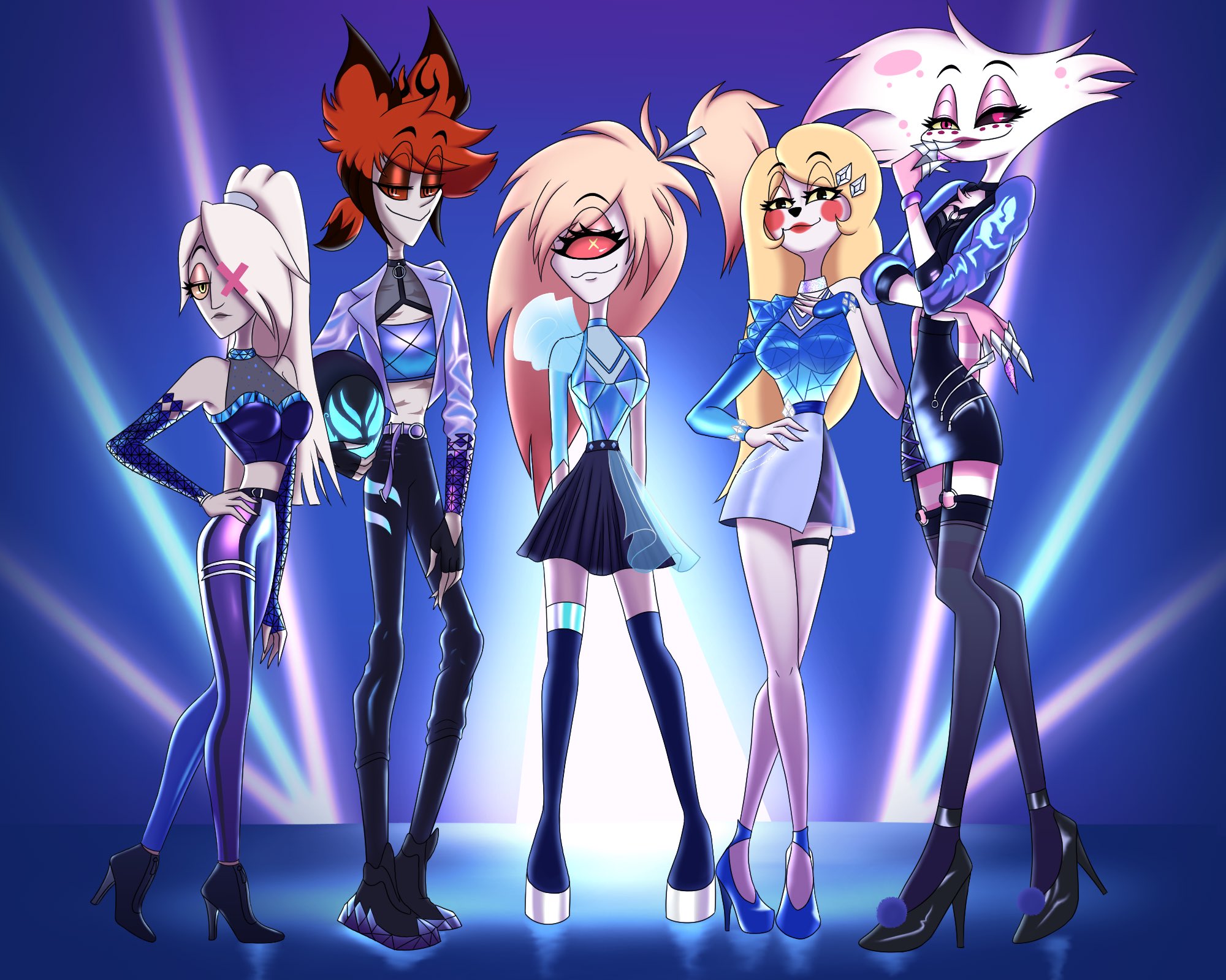 Hazbin Hotel personaggi gruppo, 2000x1600 alta risoluzione, Desktop