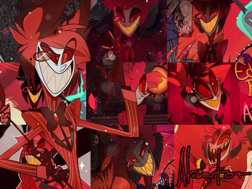 Alastor collage Hazbin Hotel, 1024x768 HD, PC
