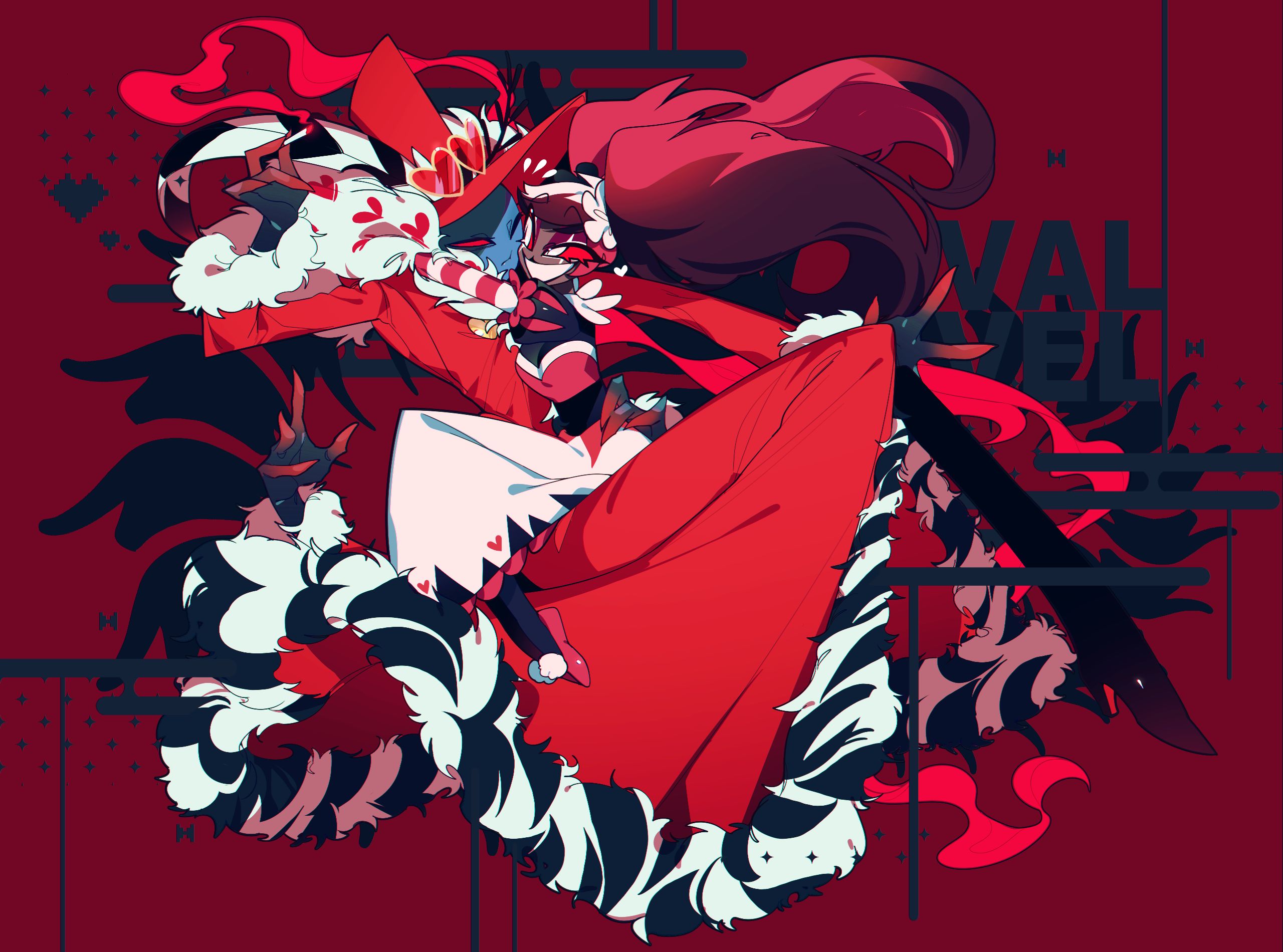 Velvet Hazbin Hotel rosso, 2560x1900 2K, Desktop
