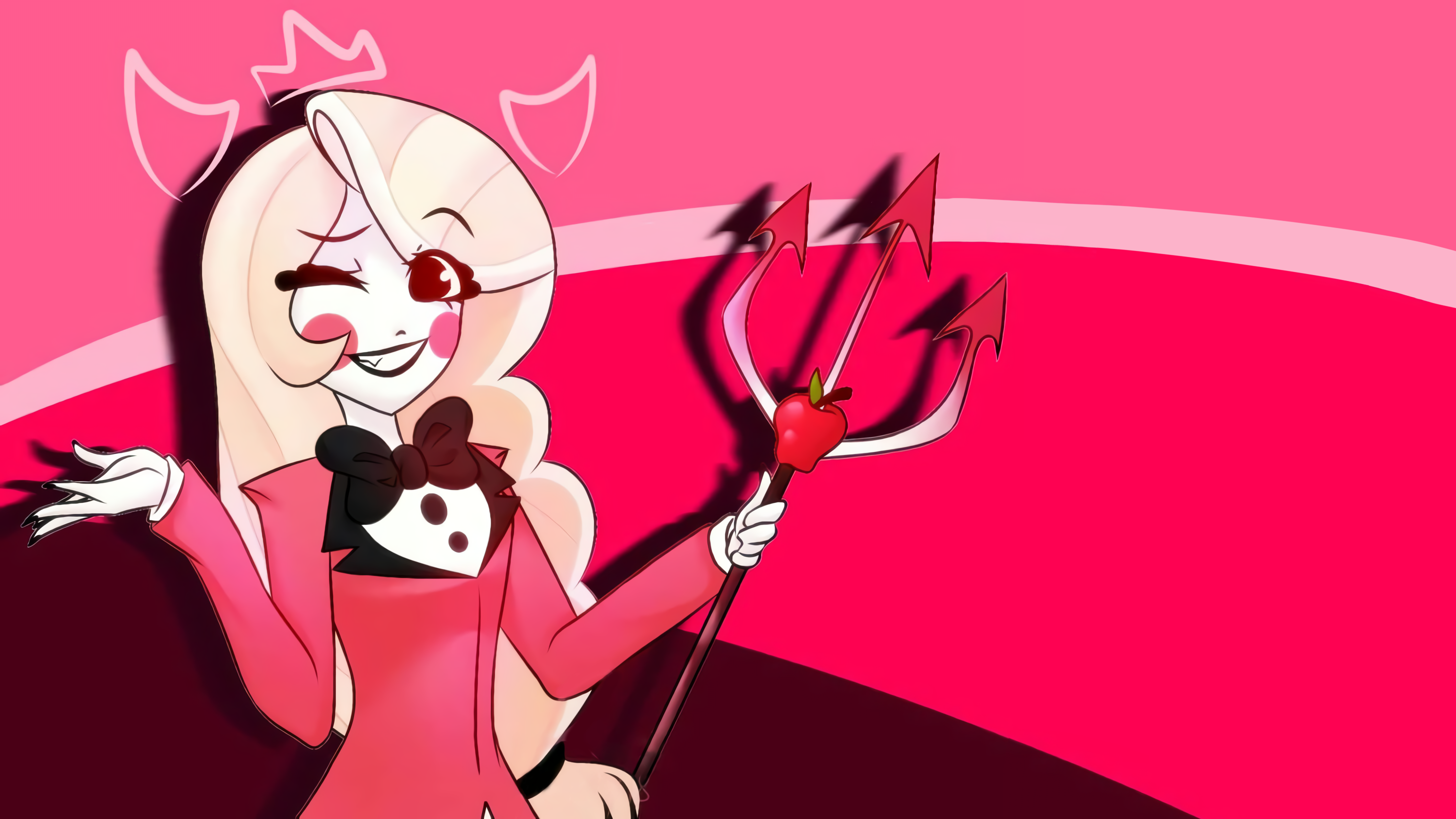 Charlie demone rosa Hazbin Hotel, 2912x1638 2K, Monitor Gaming