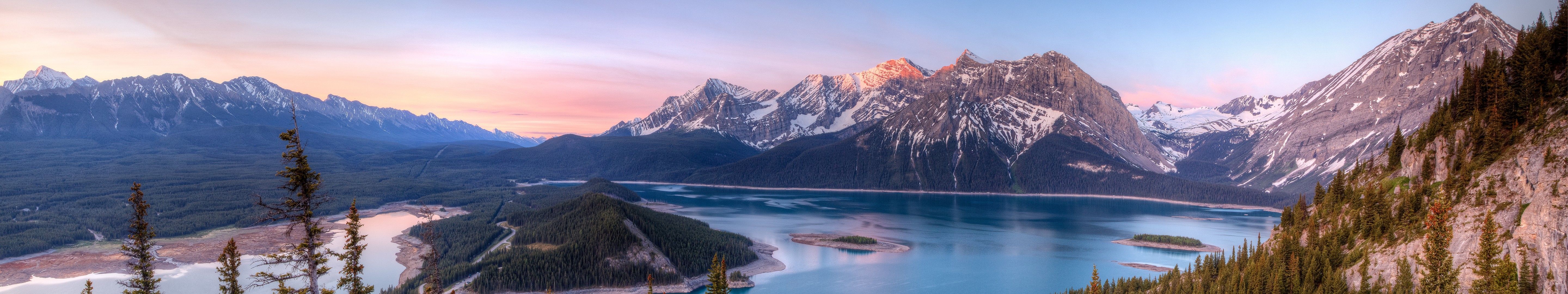 Montagne e lago panoramico, 5760x1080 Ultrawide, Dual Monitor