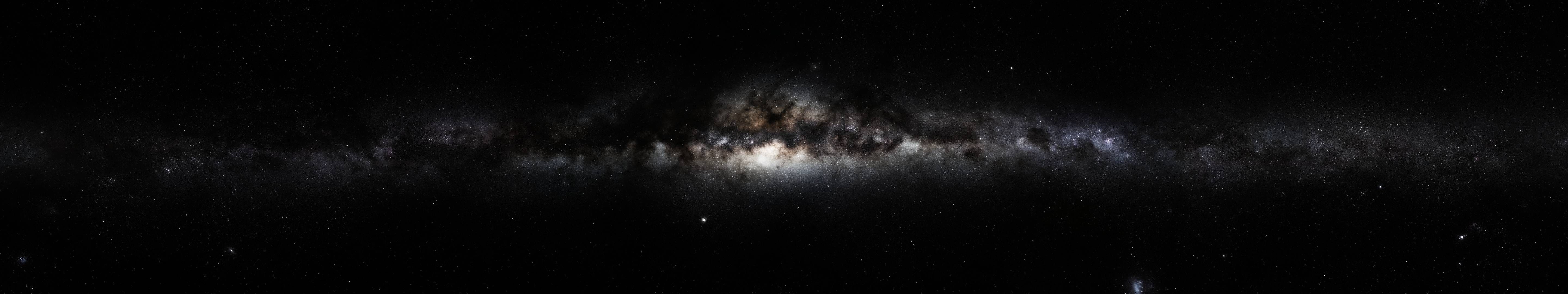 Via Lattea panoramica notturna, 5760x1080 Ultrawide, Dual Monitor