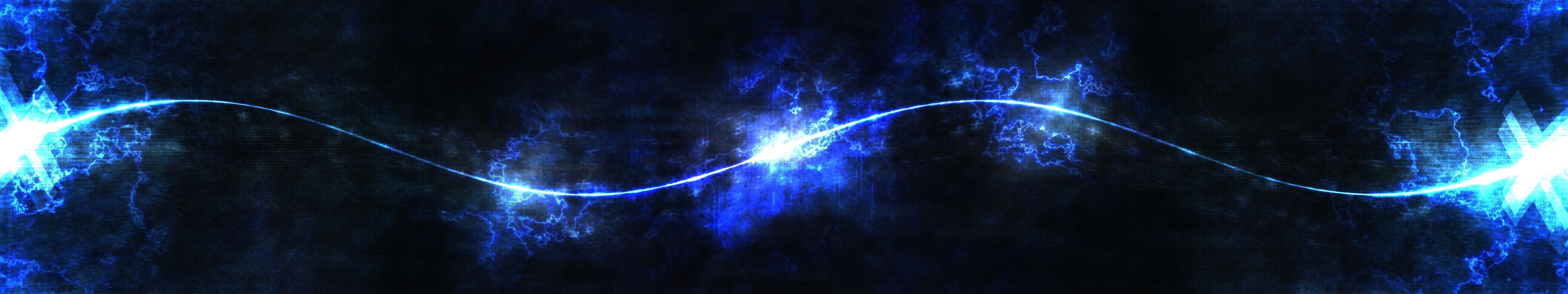 Onda blu energia astratta, 5760x1080 Ultrawide, Dual Monitor