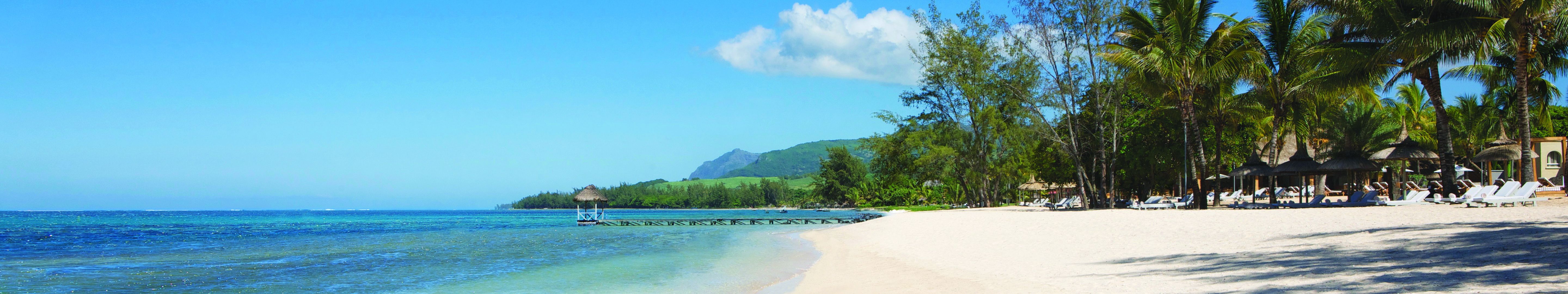Spiaggia tropicale con palme, 5760x1080 Panoramico, Smart TV 4K