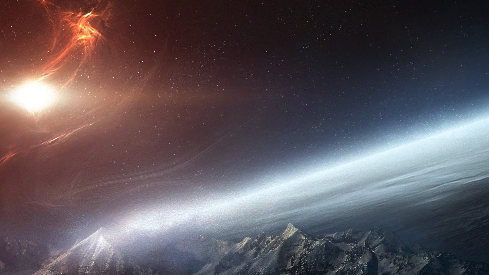 Spazio con esplosione stellare, 1920x1080 Full HD, PC Desktop